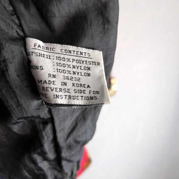 Vintage 80s Gallery Sport Windbreaker Jacket Women's M Full Zip Made Korea Plaid - Picture 4 of 10